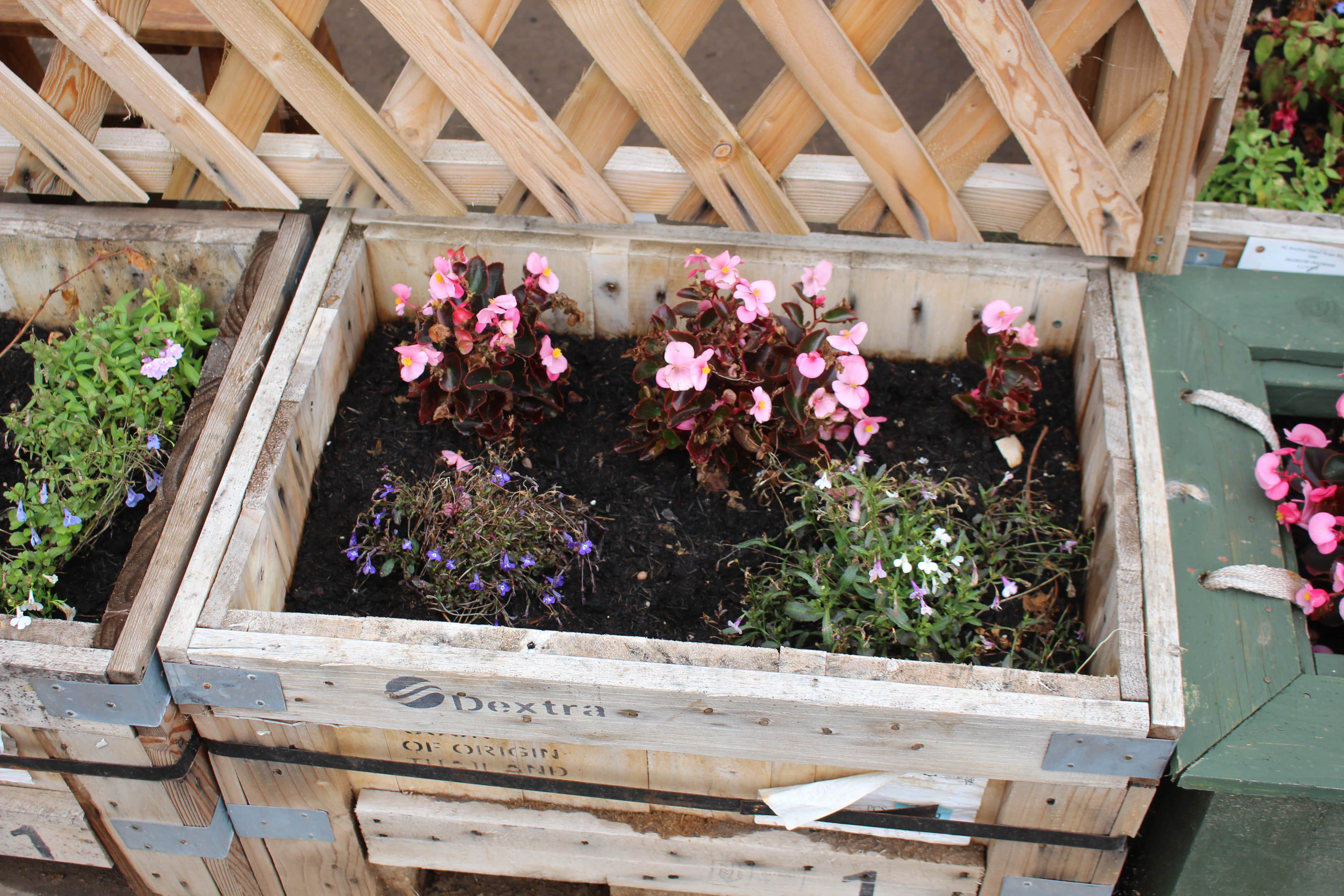 A stack of large and small instant planters